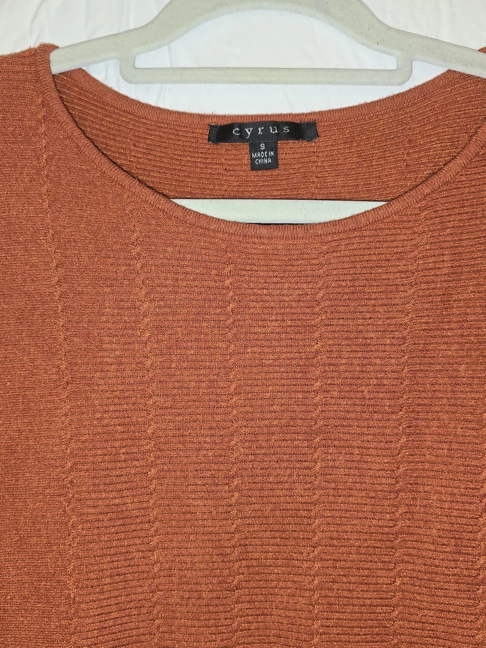 Cyrus Women's Rust Crewneck Sweater